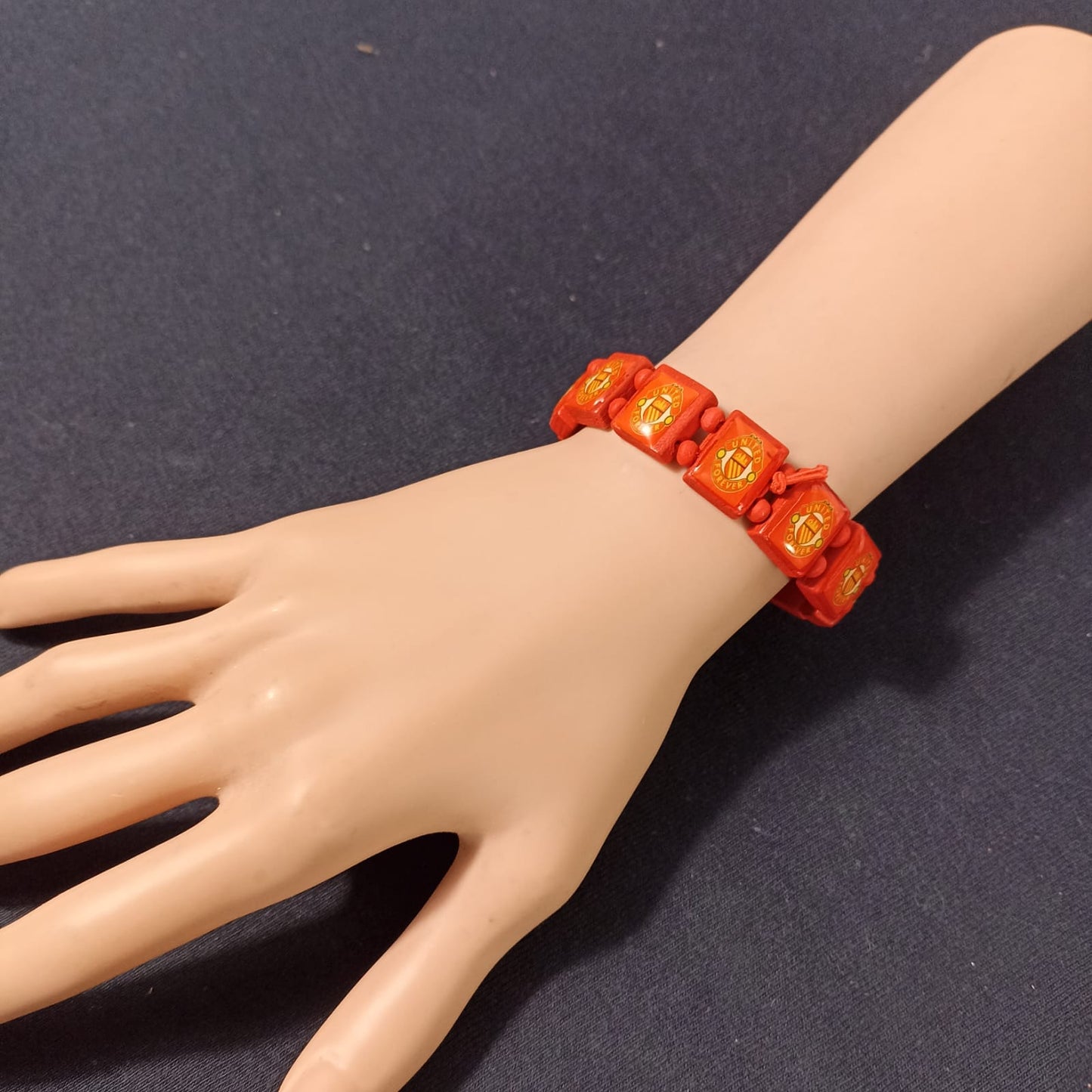 Job Lot of 12 Wooden Manchester United Bracelets