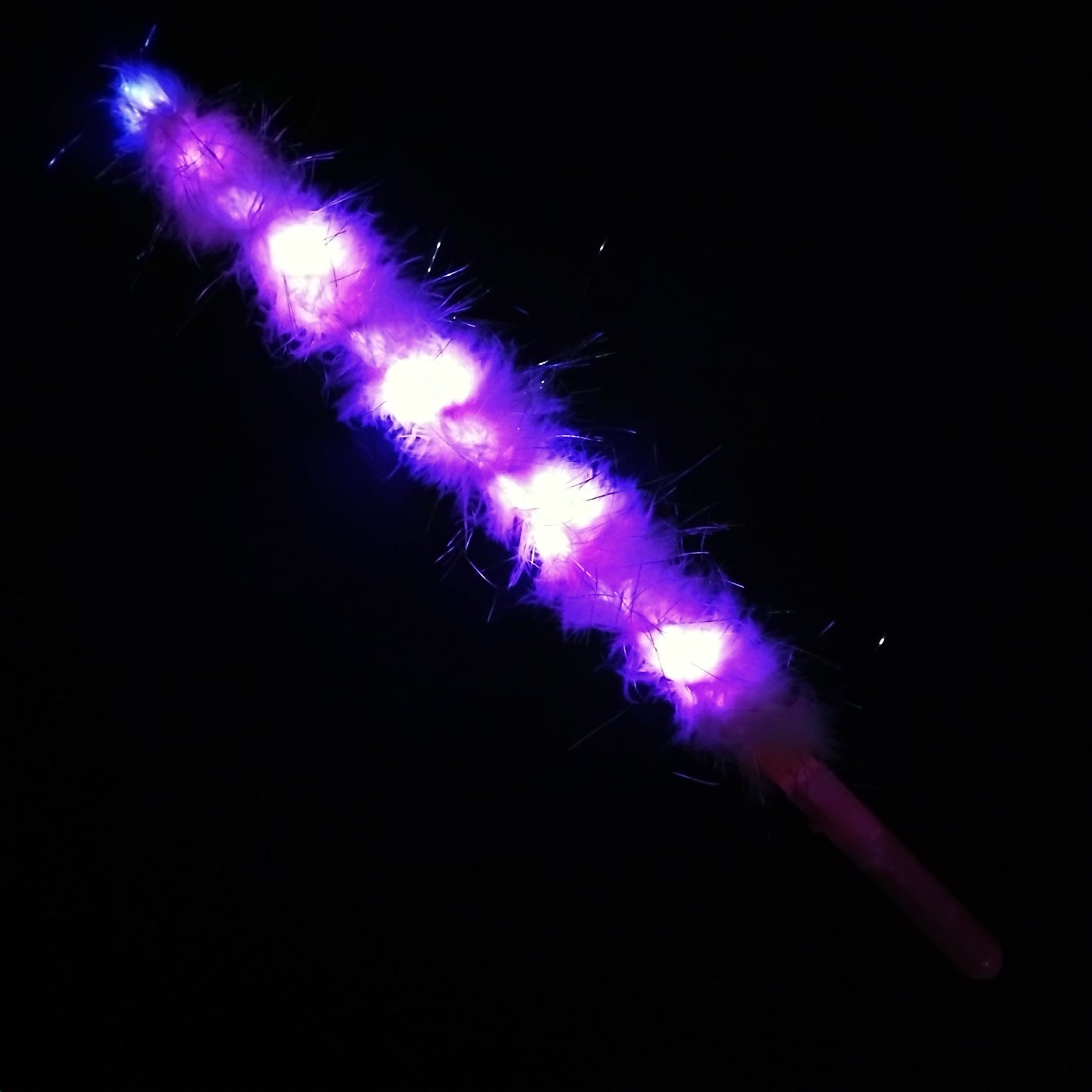 Job Lot of 12 Pink Fluffy Light Up Batons