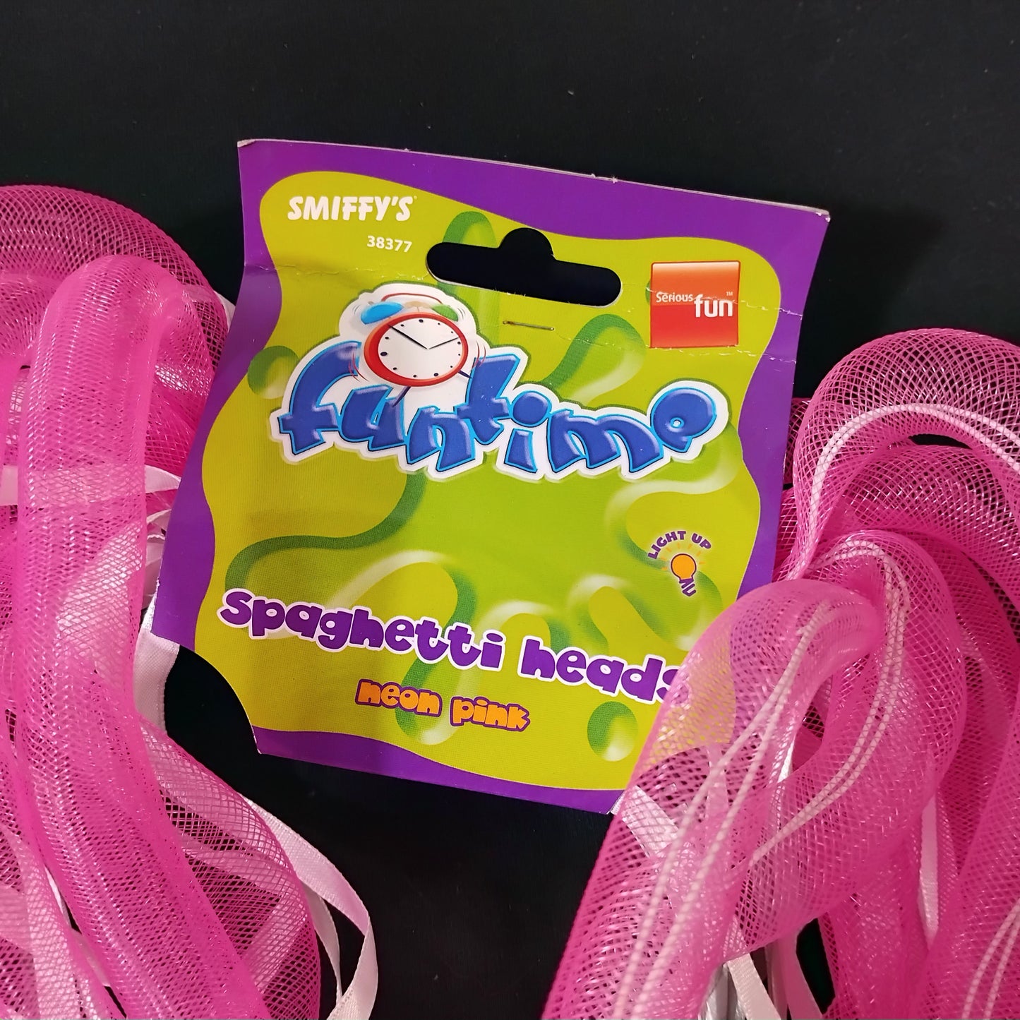 Job Lot of 12 Neon Pink Light Up Spaghetti Heads