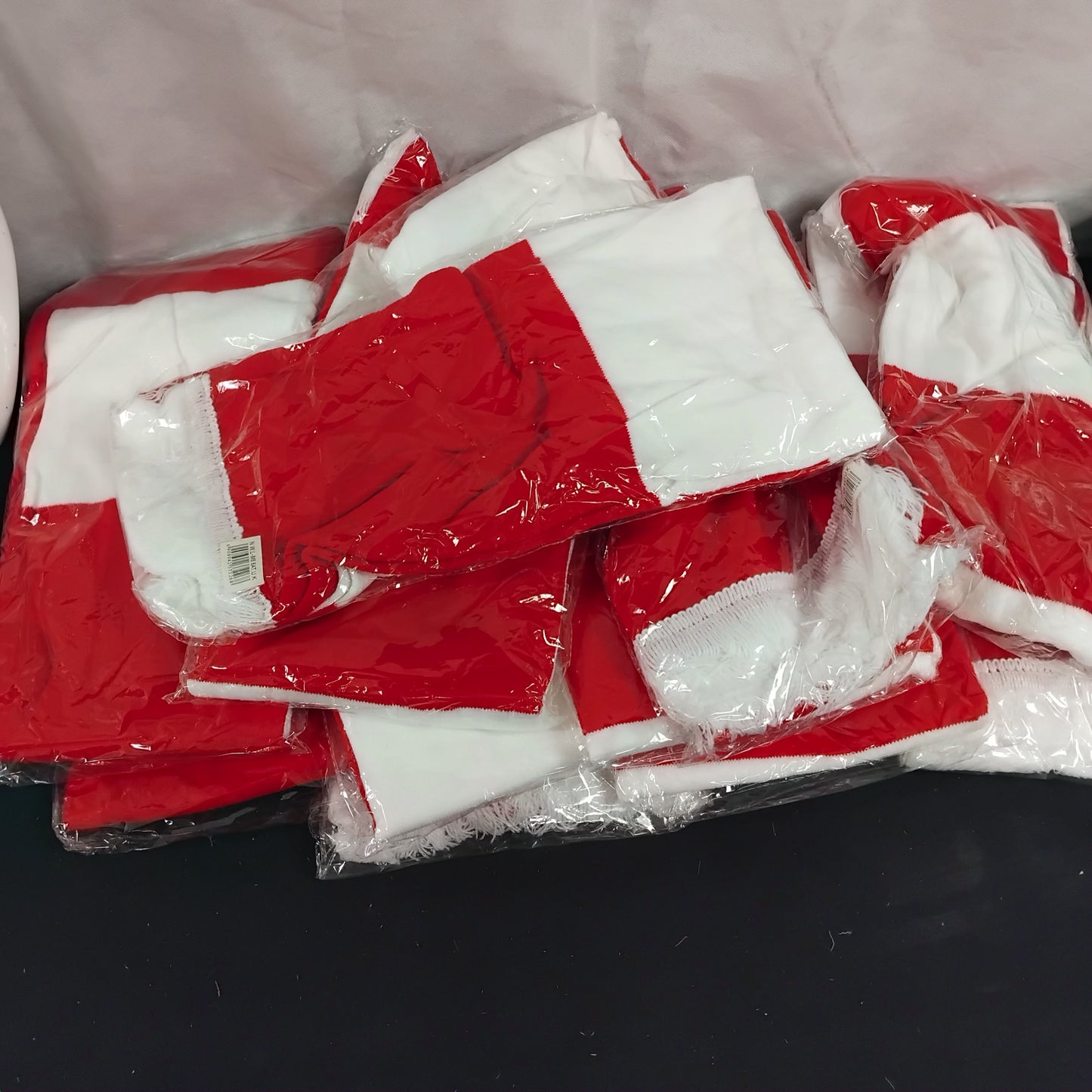 Job Lot of 12 Red & White Supporters Scarfs