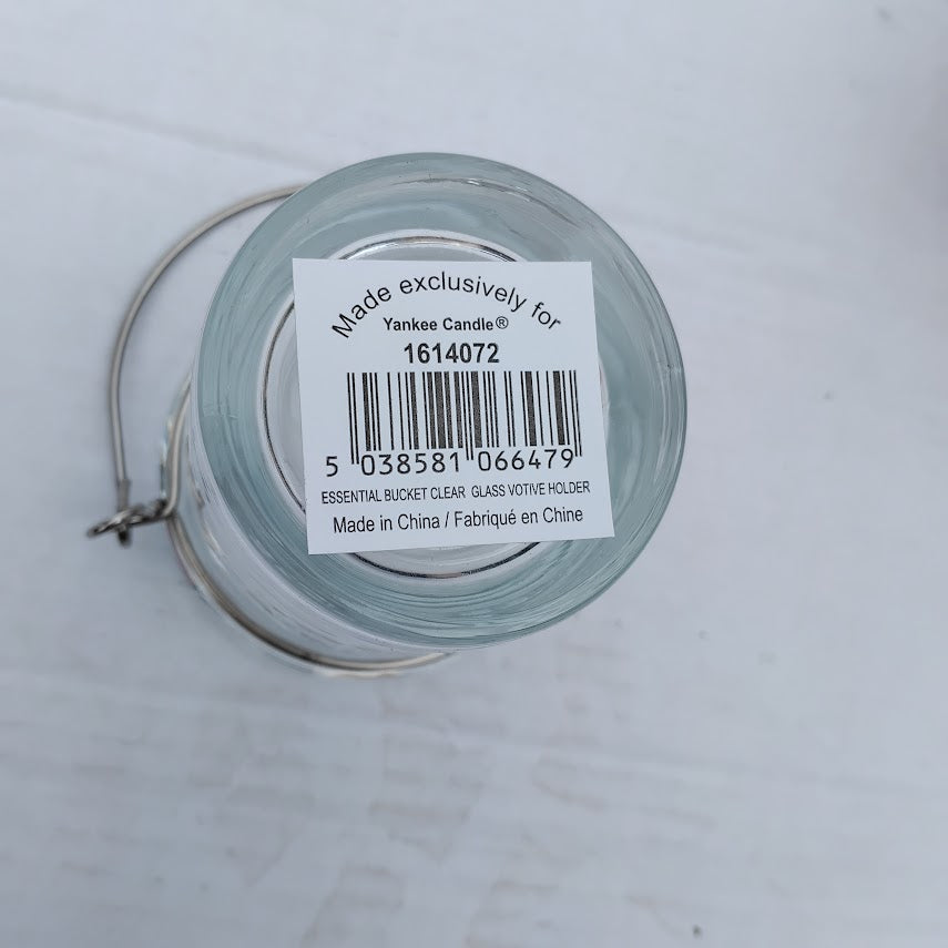 Job Lot of 12 Yankee Candle Glass Bucket Tealight Holder, Assorted Colours