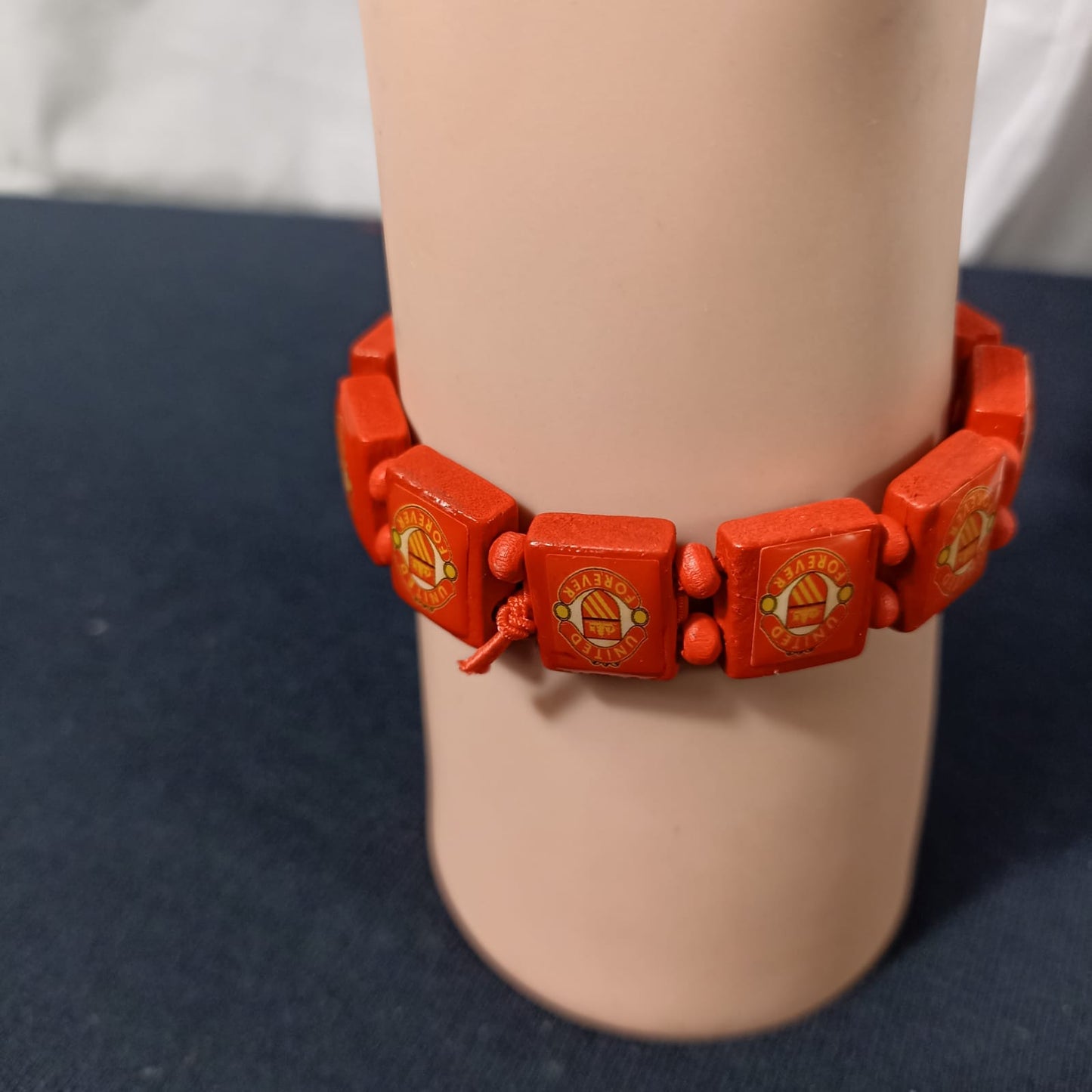 Job Lot of 12 Wooden Manchester United Bracelets