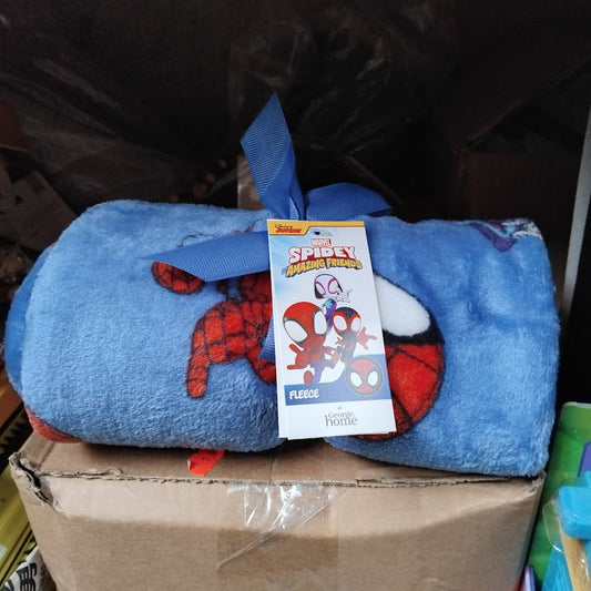 Job Lot of 12 Marvel Spidey & Friends Childrens Fleece Blankets