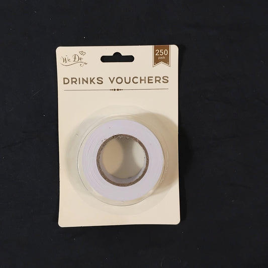 Job Lot of 12 Rolls of 250 Wedding Drinks Vouchers