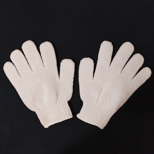 Job Lot of 12 Pairs White Exfoliating Bath & Shower Gloves
