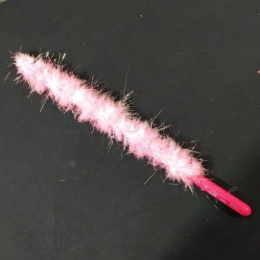 Job Lot of 12 Pink Fluffy Light Up Batons