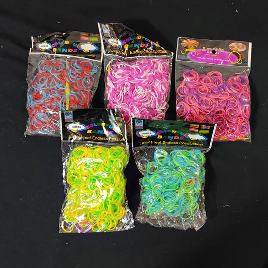 Job Lot of 100 Assorted Packets of Loom Bands