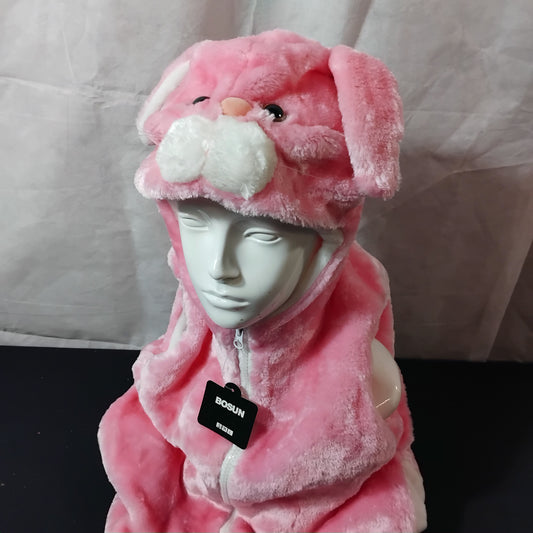 Childrens Fluffy Pink Bunny Rabbit Body Warmer