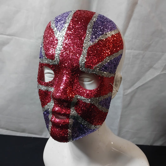Job Lot of 12 Union Jack Glitter Party Masks