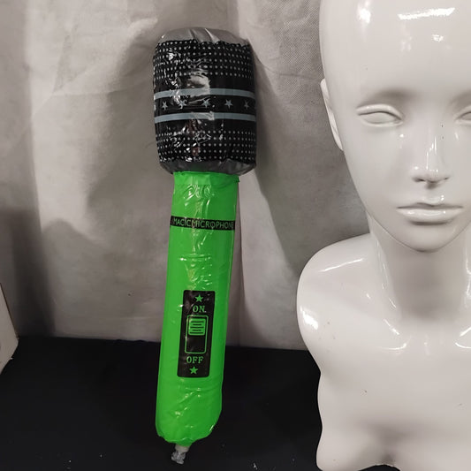 Job Lot of 12 Inflatable 40cm Neon Microphones- Assorted Colours