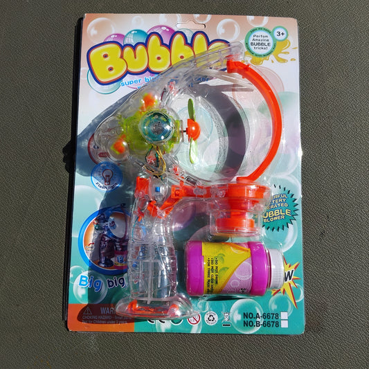 Job Lot of 12 Super Big Bubble Maker with Flash Light, Assorted Colours