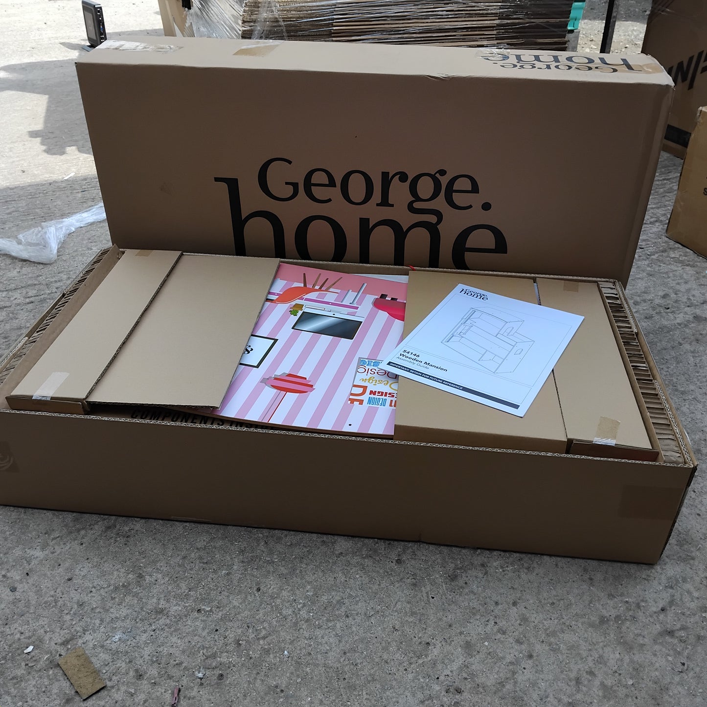 George Home Large Wooden Fashion Dolls House