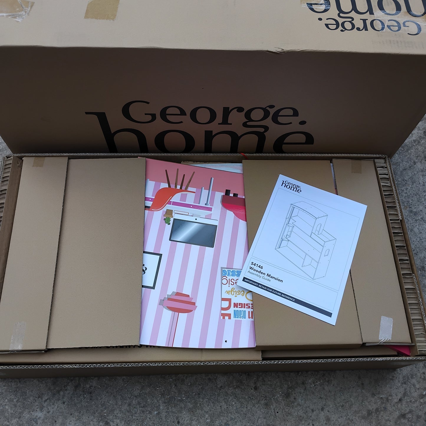 George Home Large Wooden Fashion Dolls House
