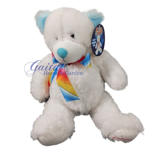 Cuddle Glowers Light Up Teddy Bear, Blue & White - Gaita Home & Garden - Job Lot Carboot Stock