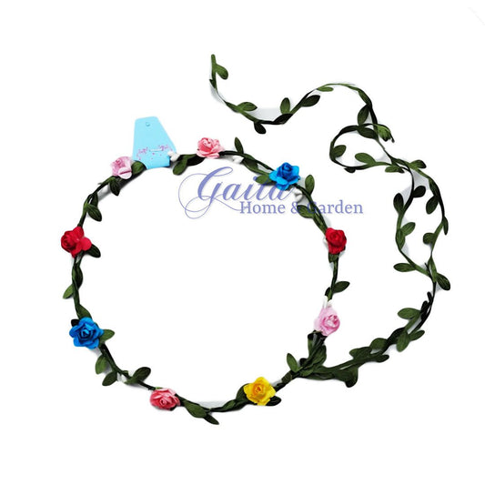 Job Lot of 12 Multi Coloured Floral Crown Headbands - Gaita Home & Garden - Job Lot Carboot Stock