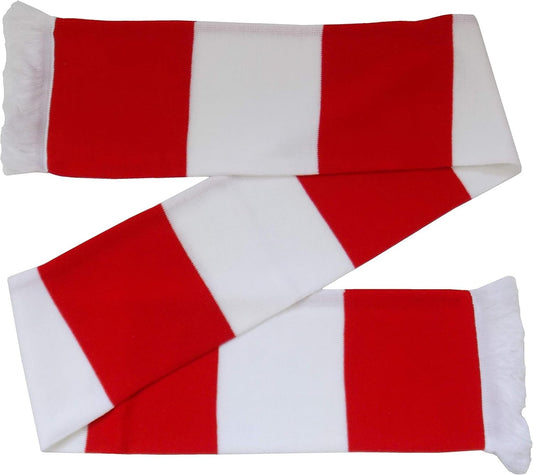 Job Lot of 12 Red & White Supporters Scarfs - Gaita Home & Garden - Job Lot Carboot Stock